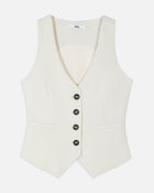Clean Cut Waistcoat - Ecru