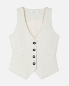 Clean Cut Waistcoat - Ecru