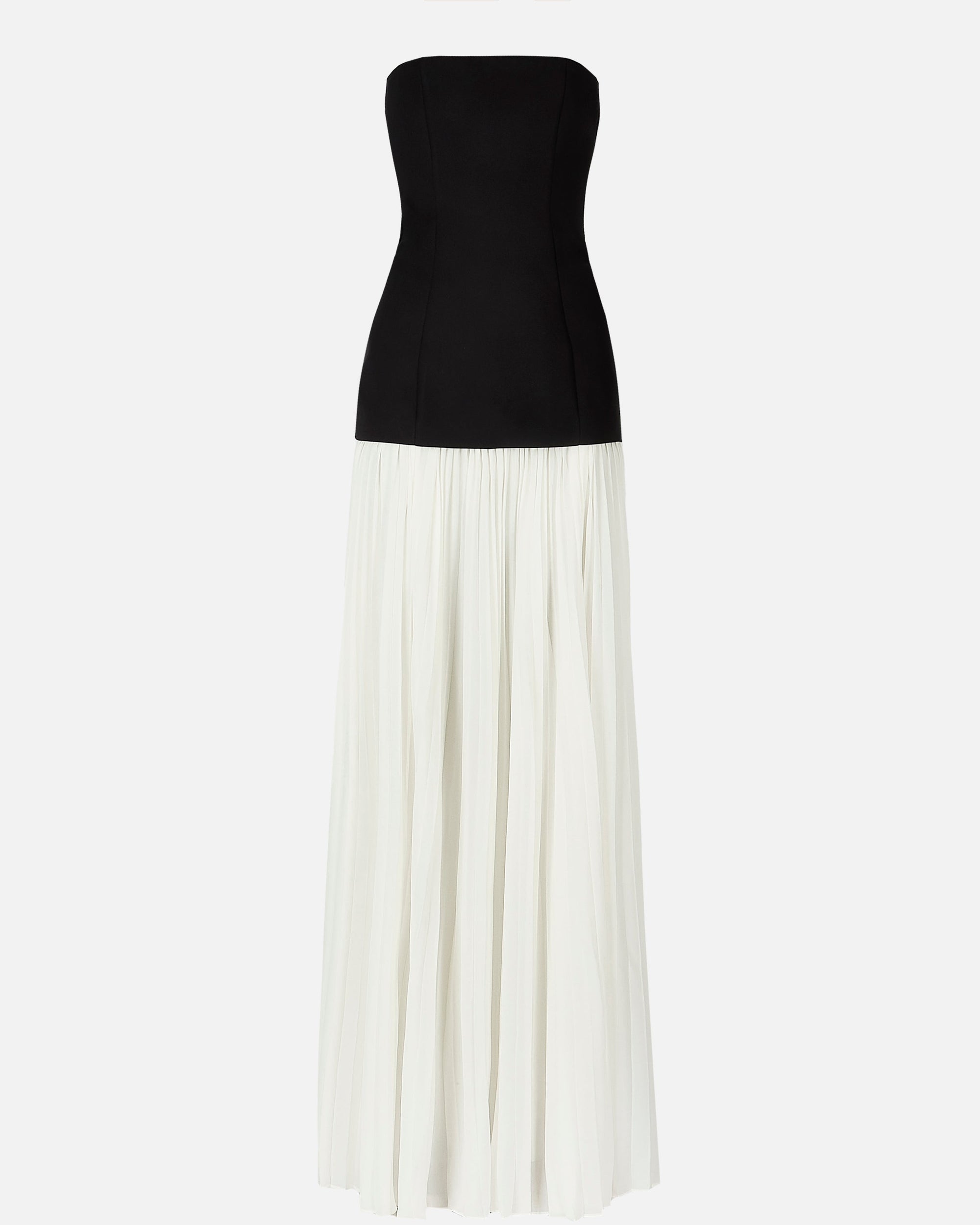 cream and black long dress Black and White Cut-Out Long Sleeve Midi Dress