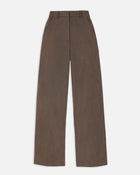 Tailored Linen High Rise Trousers - Truffle