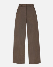 Tailored Linen High Rise Trousers - Truffle