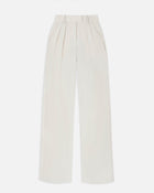 Clean Cut Double Pleat Trousers - Ecru