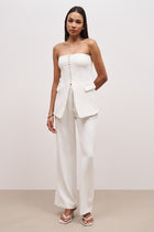 Strapless Peplum Bodice - White