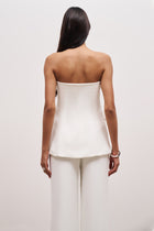 Strapless Peplum Bodice - White