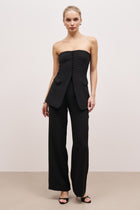 Strapless Peplum Bodice - Black