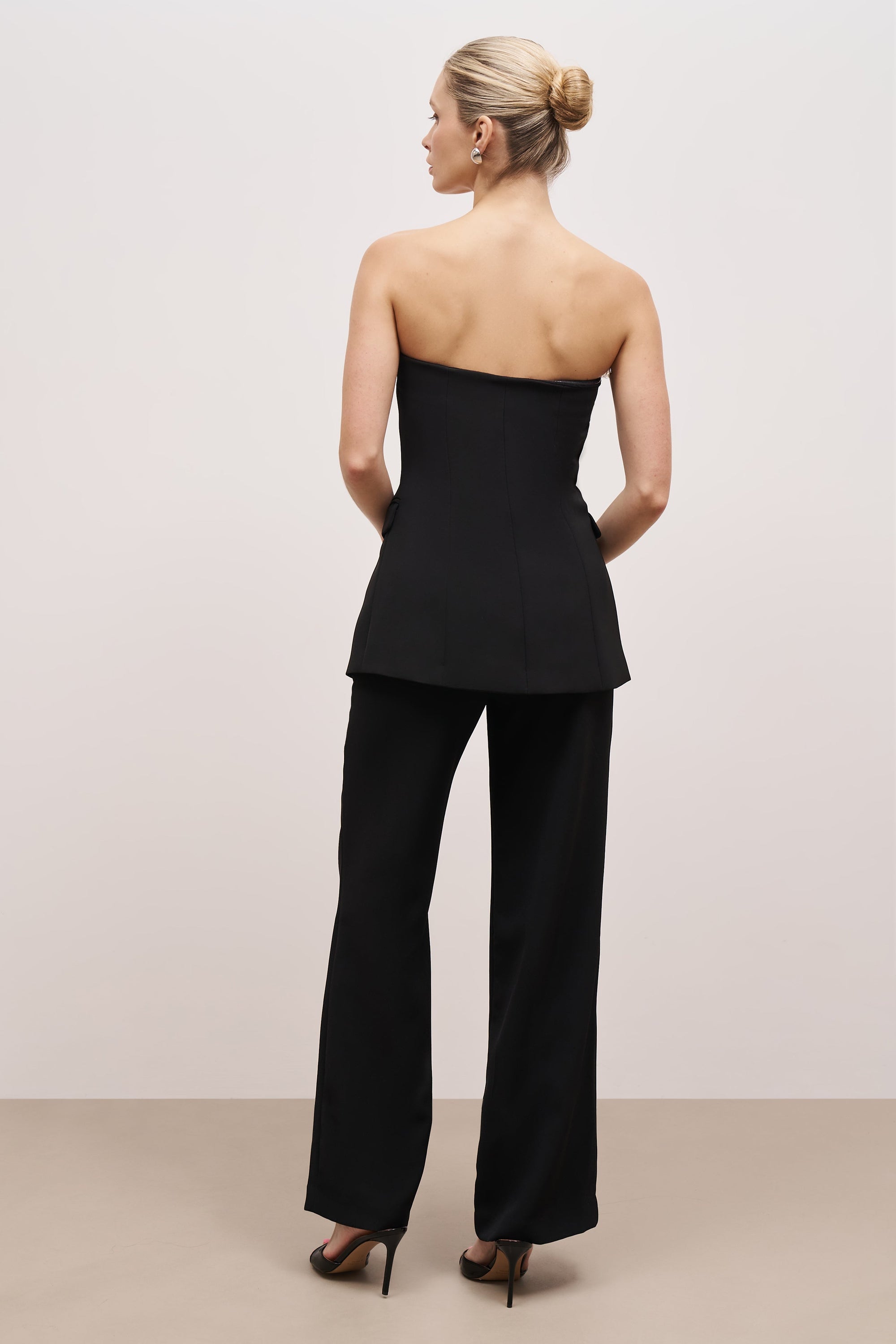 Strapless Peplum Bodice - Black