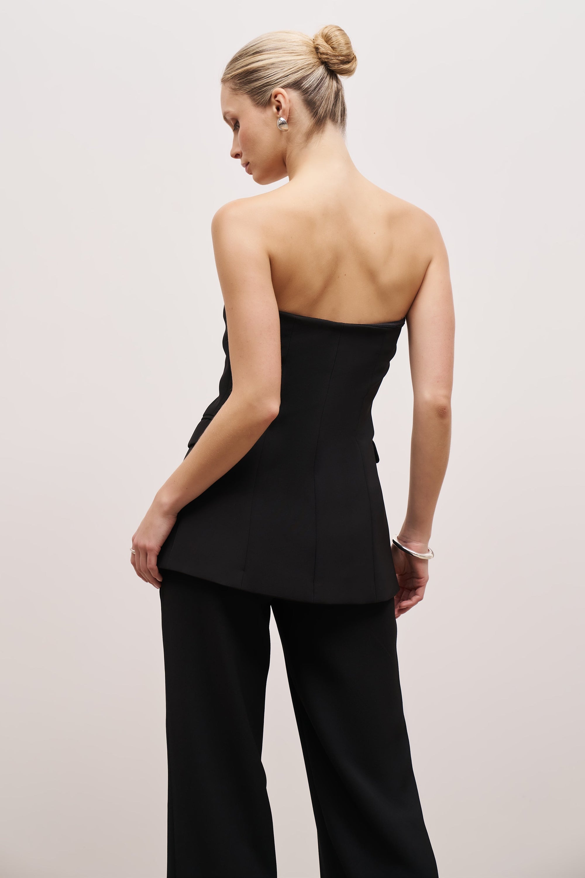 Strapless Peplum Bodice - Black