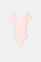 Base Sculpting Cross Back Bodysuit - Marshmallow
