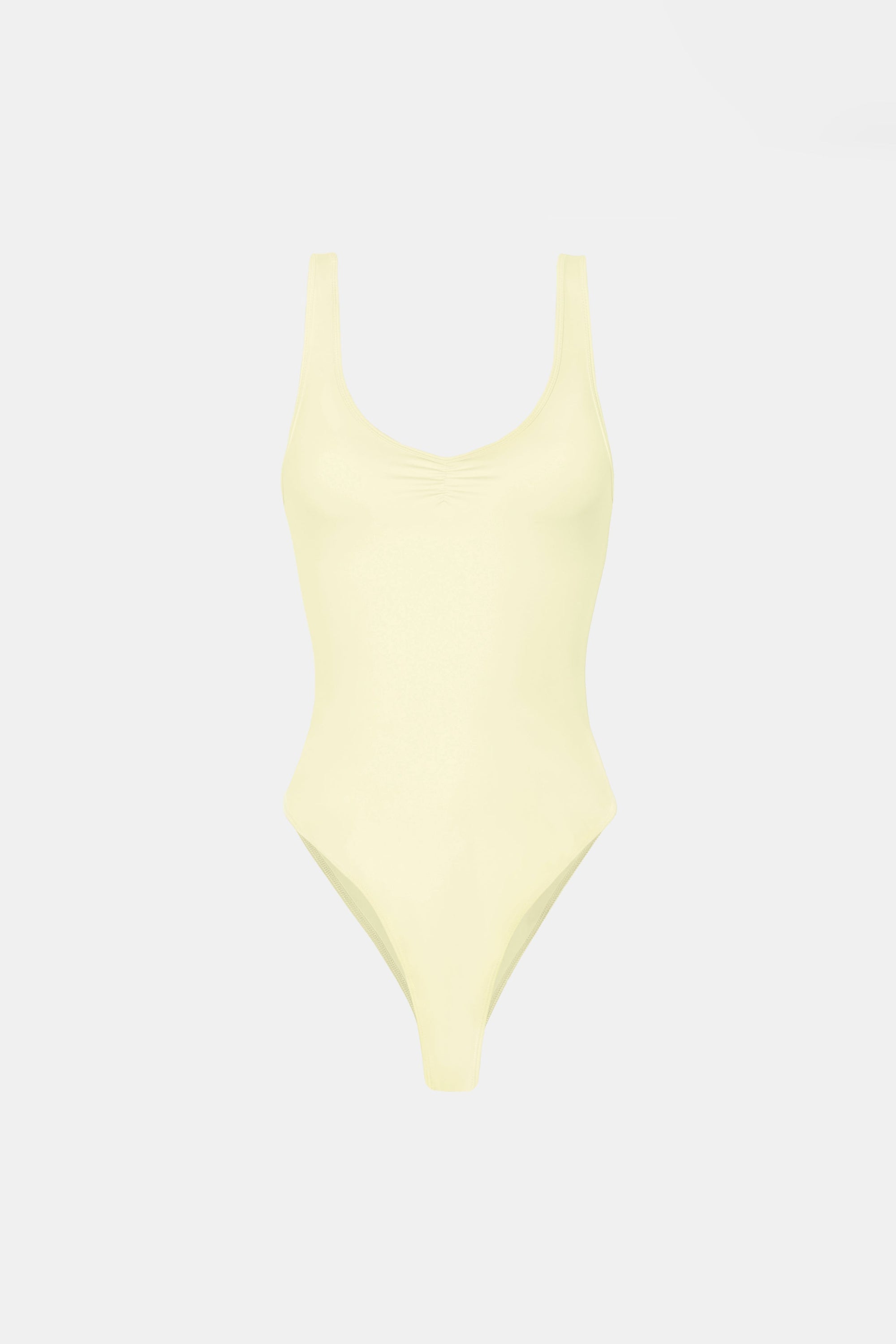 Base Sculpting Ruched Bodysuit - Buttermilk