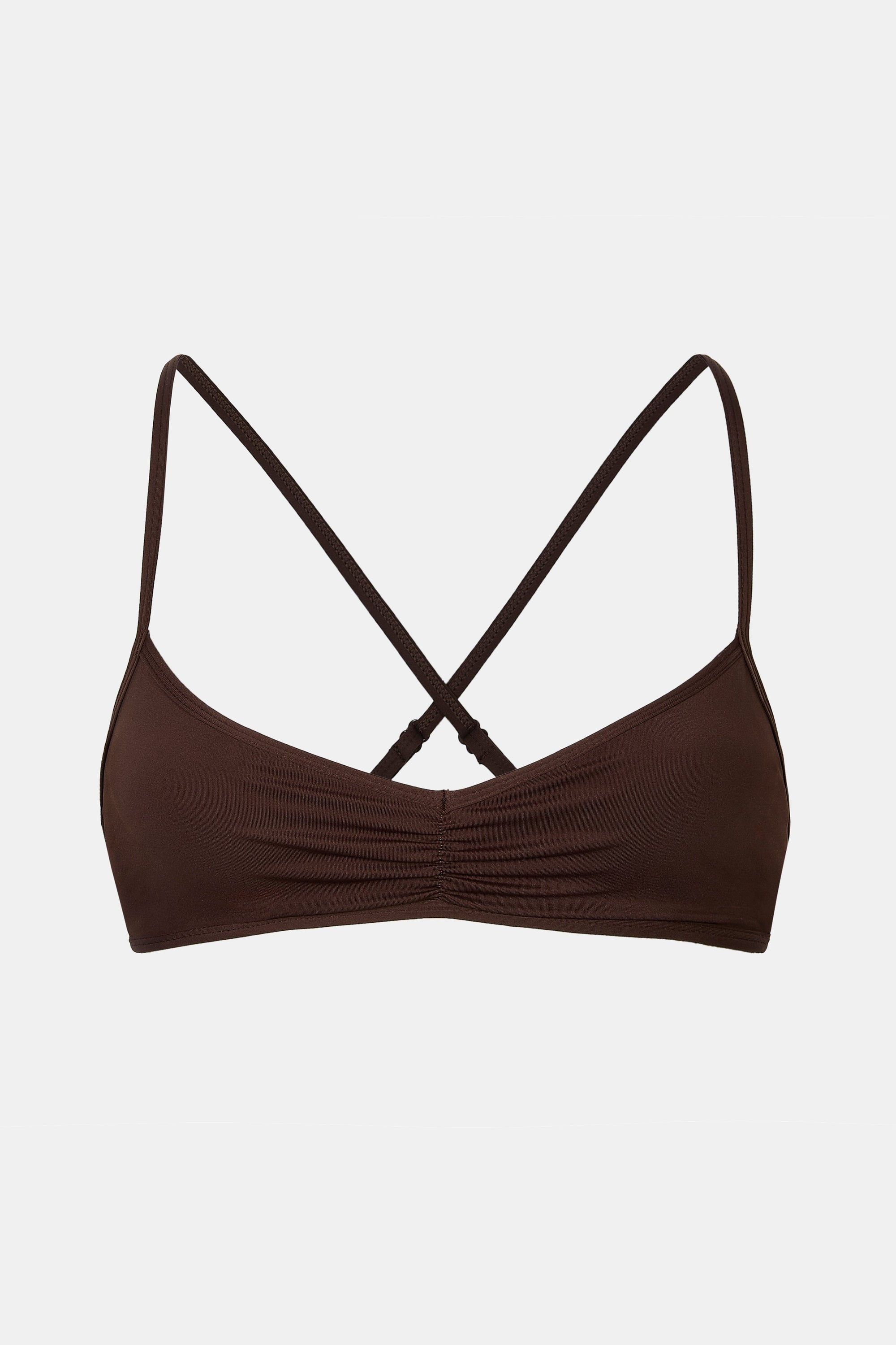 Base Sculpting Skinny Ruched Bra - Carob