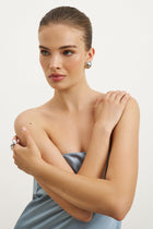 Satin Cowl Back Maxi Dress - Seafoam