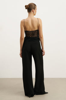 Lace Square Neck Camisole - Black