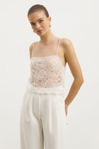 Lace Square Neck Camisole - White