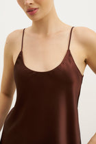 Satin Scoop Neck Camisole - Carob