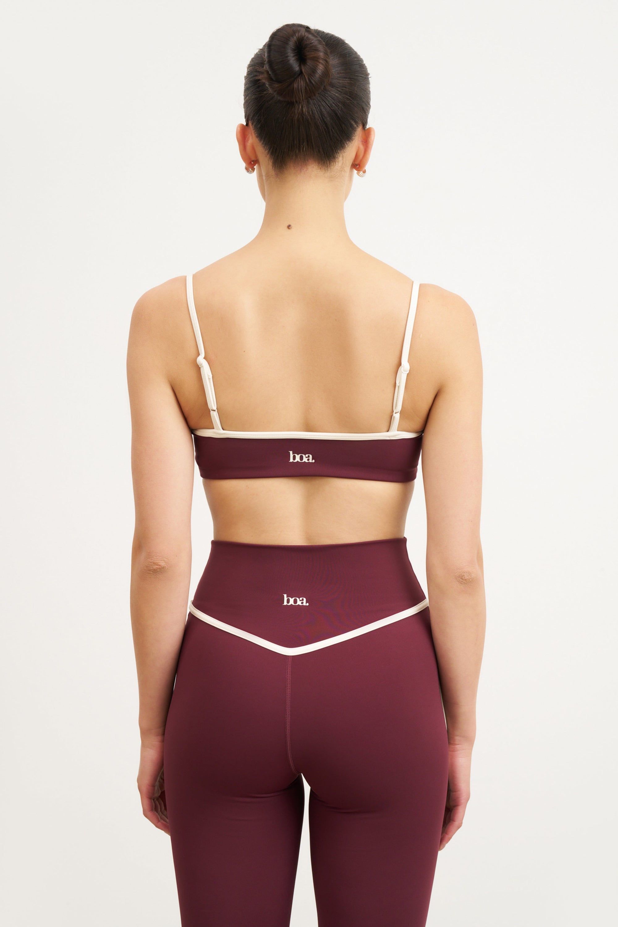 Base Contrast Trim Leggings - Merlot/Tofu