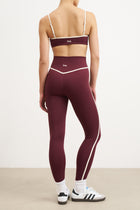 Base Contrast Trim Leggings - Merlot/Tofu