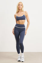 Base Contrast Trim Leggings - Midnight Blue/Tofu