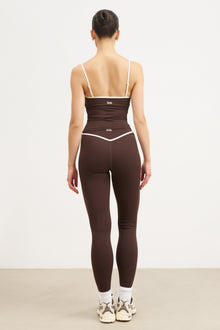 Base Contrast Trim Cami Top - Carob/Tofu