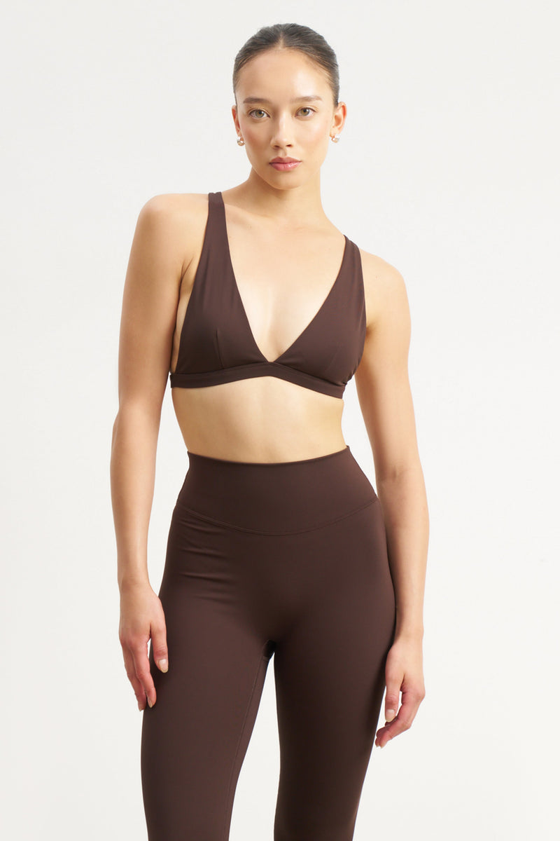 Base Sculpting Triangle Bra - Carob