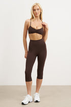 Base Sculpting Skinny Ruched Bra - Carob