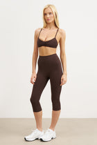 Base Sculpting Skinny Ruched Bra - Carob