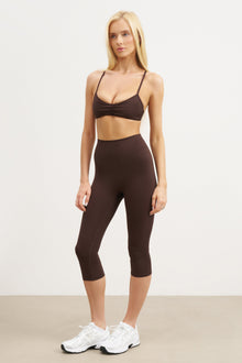Base Sculpting Skinny Ruched Bra - Carob