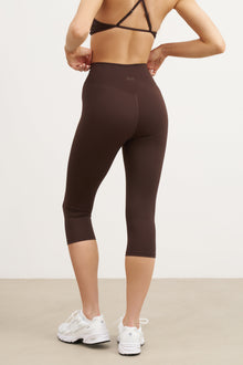 Base Sculpting Capri Leggings - Carob