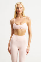 Base Sculpting Skinny Ruched Bra - Marshmallow