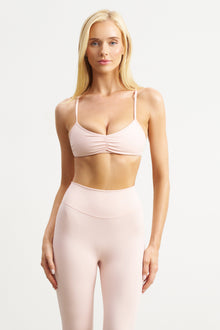 Base Sculpting Skinny Ruched Bra - Marshmallow