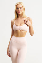Base Sculpting Skinny Ruched Bra - Marshmallow