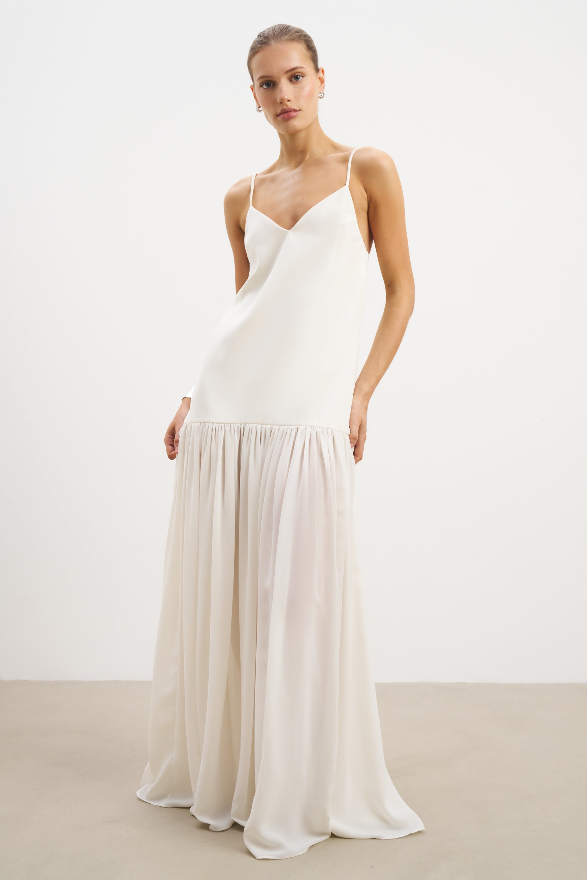 white dress flowing Goddess Kaftan Maxi Boho Tie Dye Beachwear understated structure Graceful. Timeless. Designed for real