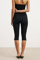 Tailored Capri Leggings - Black