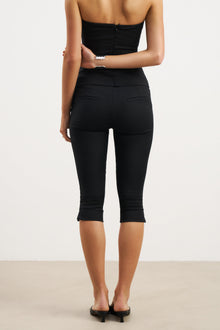 Tailored Capri Leggings - Black