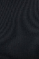 Soft Ribbed T Shirt - Black