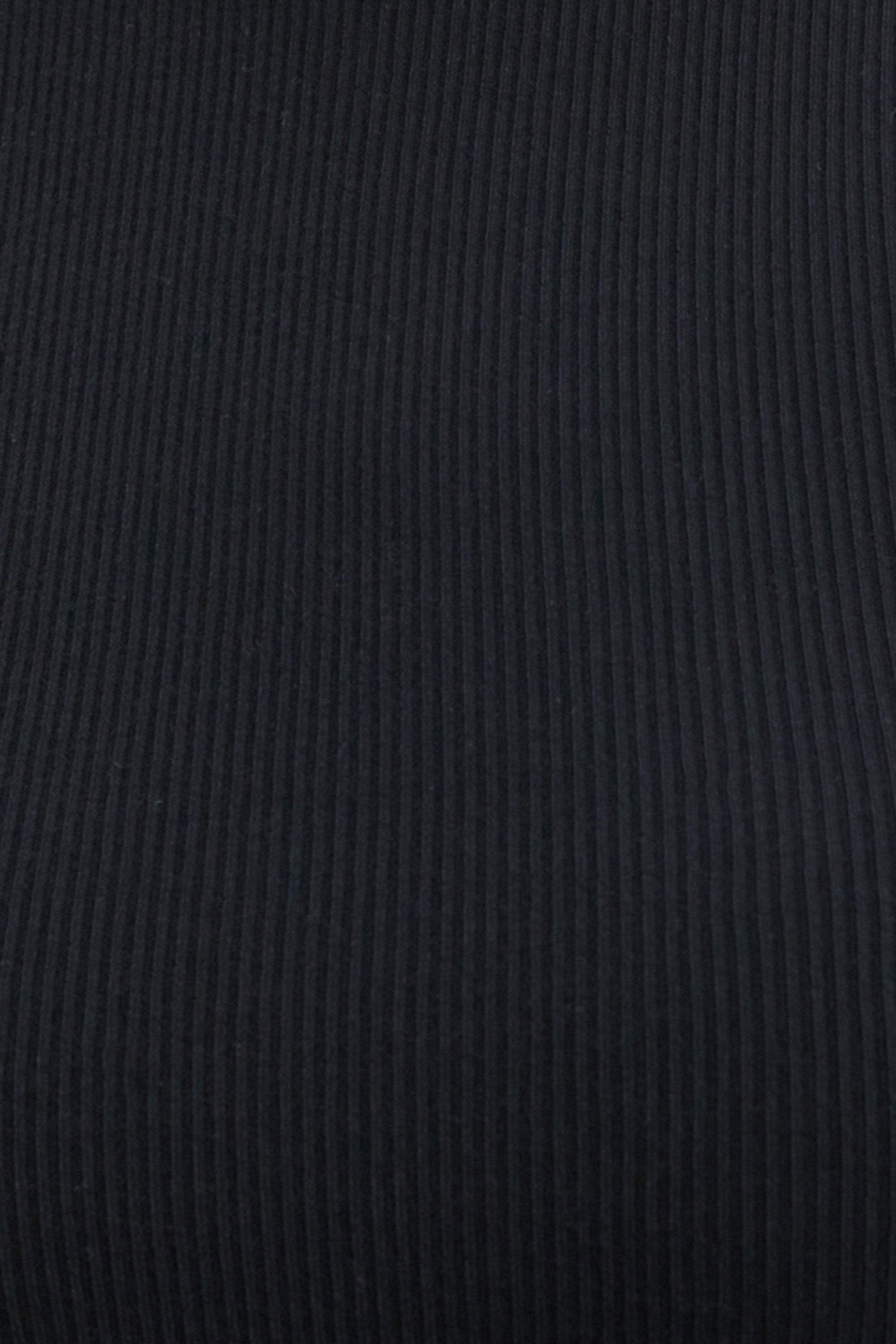 Soft Ribbed T Shirt - Black