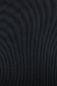 Soft Ribbed T Shirt - Black