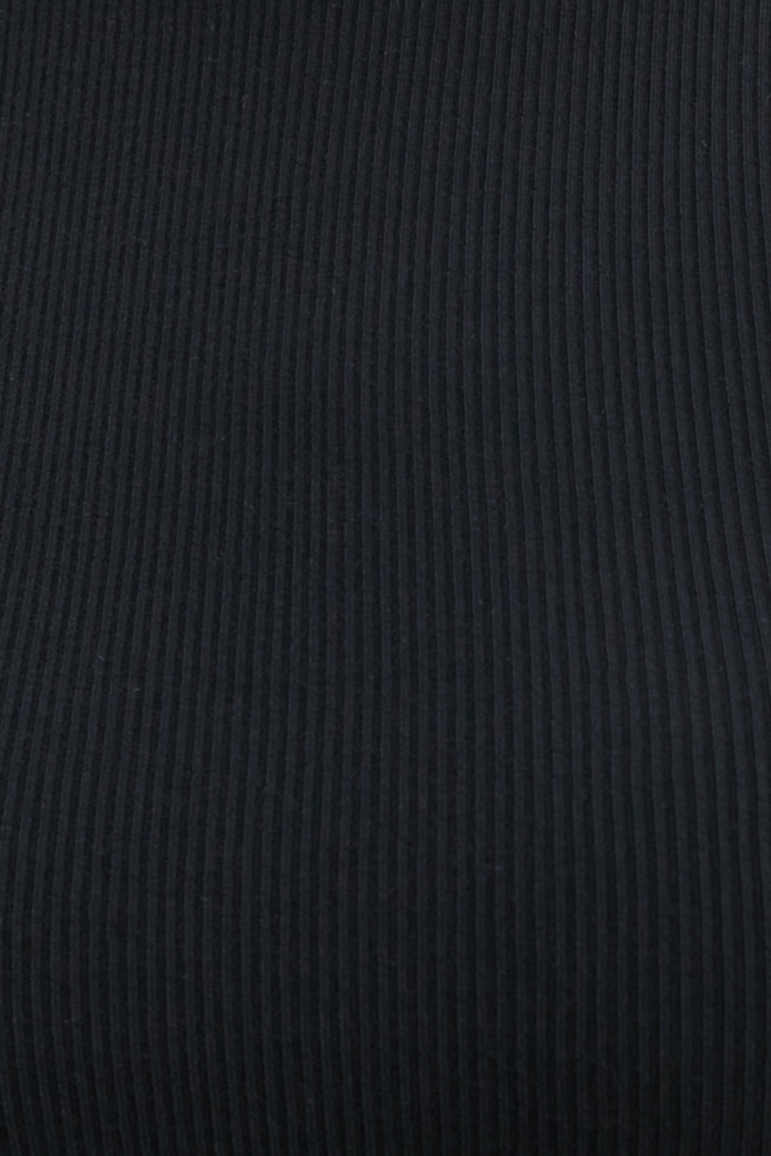 Soft Ribbed T Shirt - Black