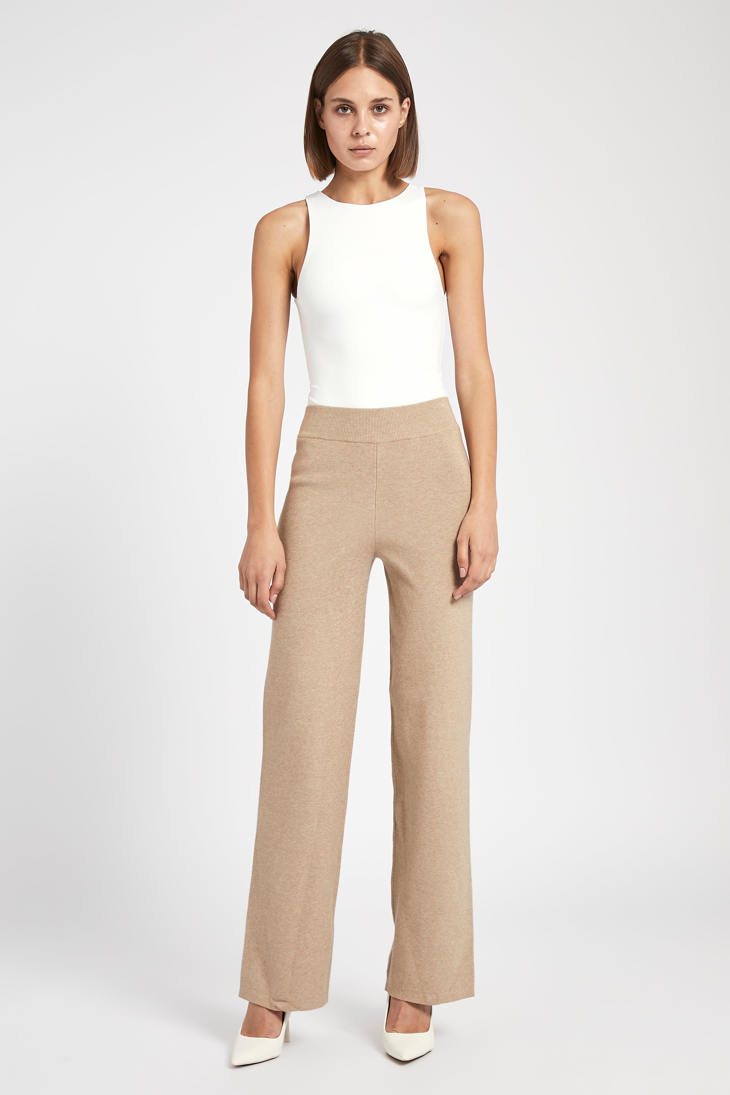 Slouchy Lounge Knit Trousers Birch
