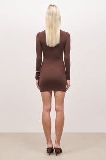 Fine Knit Mini Dress - Truffle