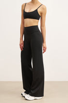 Base Sculpting Wide Leg Trousers - Black