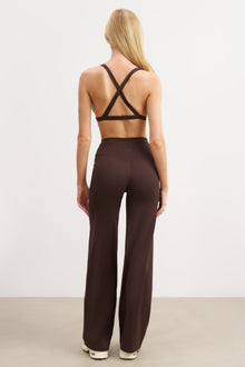 Base Sculpting Wide Leg Trousers - Carob