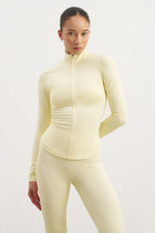 Base Sculpting Zip Up Jacket - Buttermilk