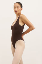 Base Sculpting Ruched Bodysuit - Carob