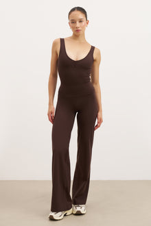 Base Sculpting Ruched Bodysuit - Carob