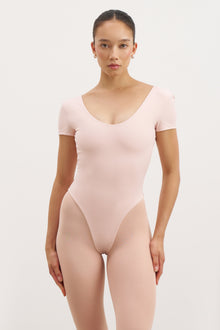Base Sculpting Cross Back Bodysuit - Marshmallow