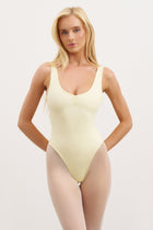 Base Sculpting Ruched Bodysuit - Buttermilk