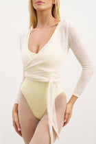 Soft Brushed Wrap Cardigan - Cream