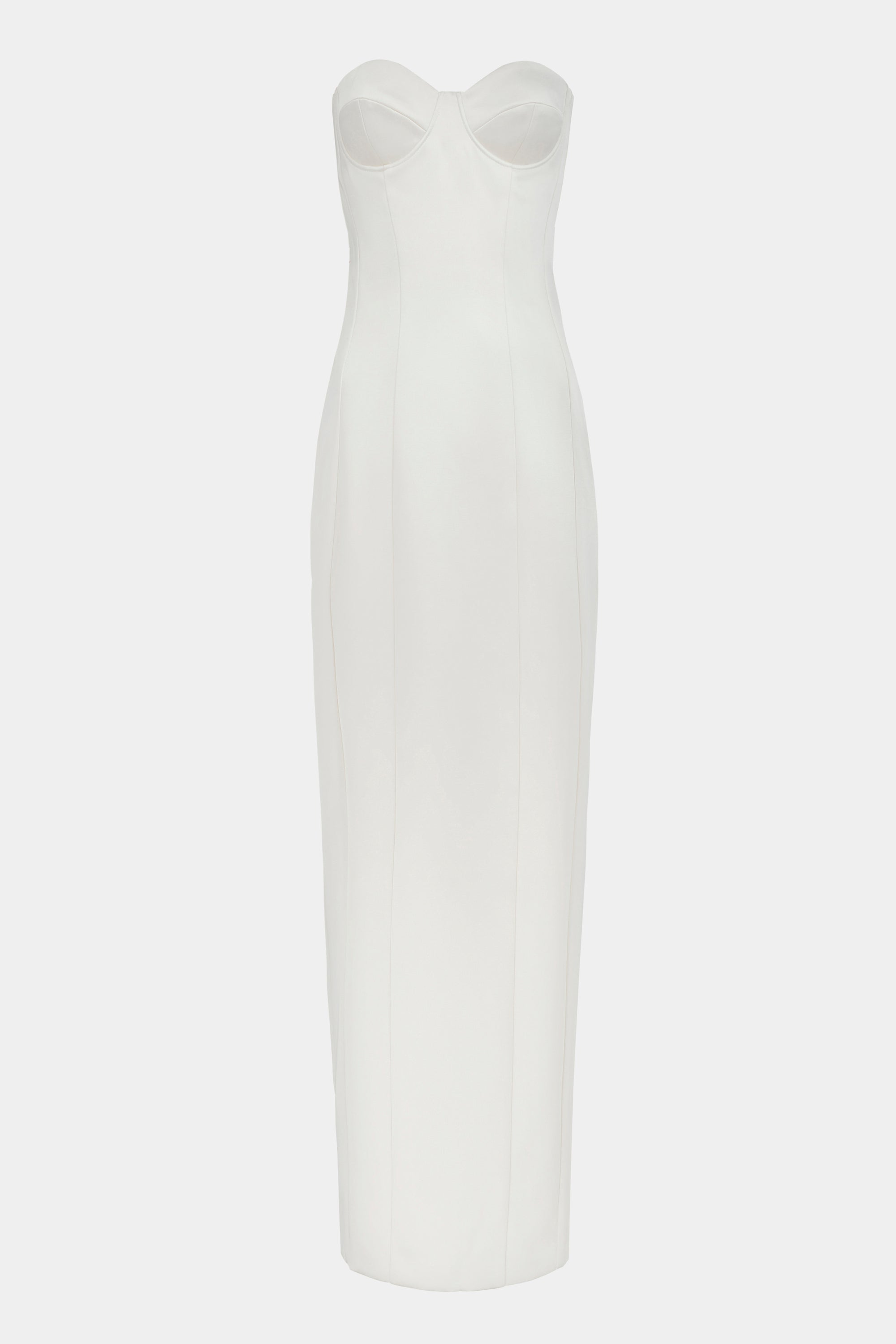 Satin Column Corset Maxi Dress - Cream | BOA Satin Column Corset Maxi Dress - Cream | BOA
