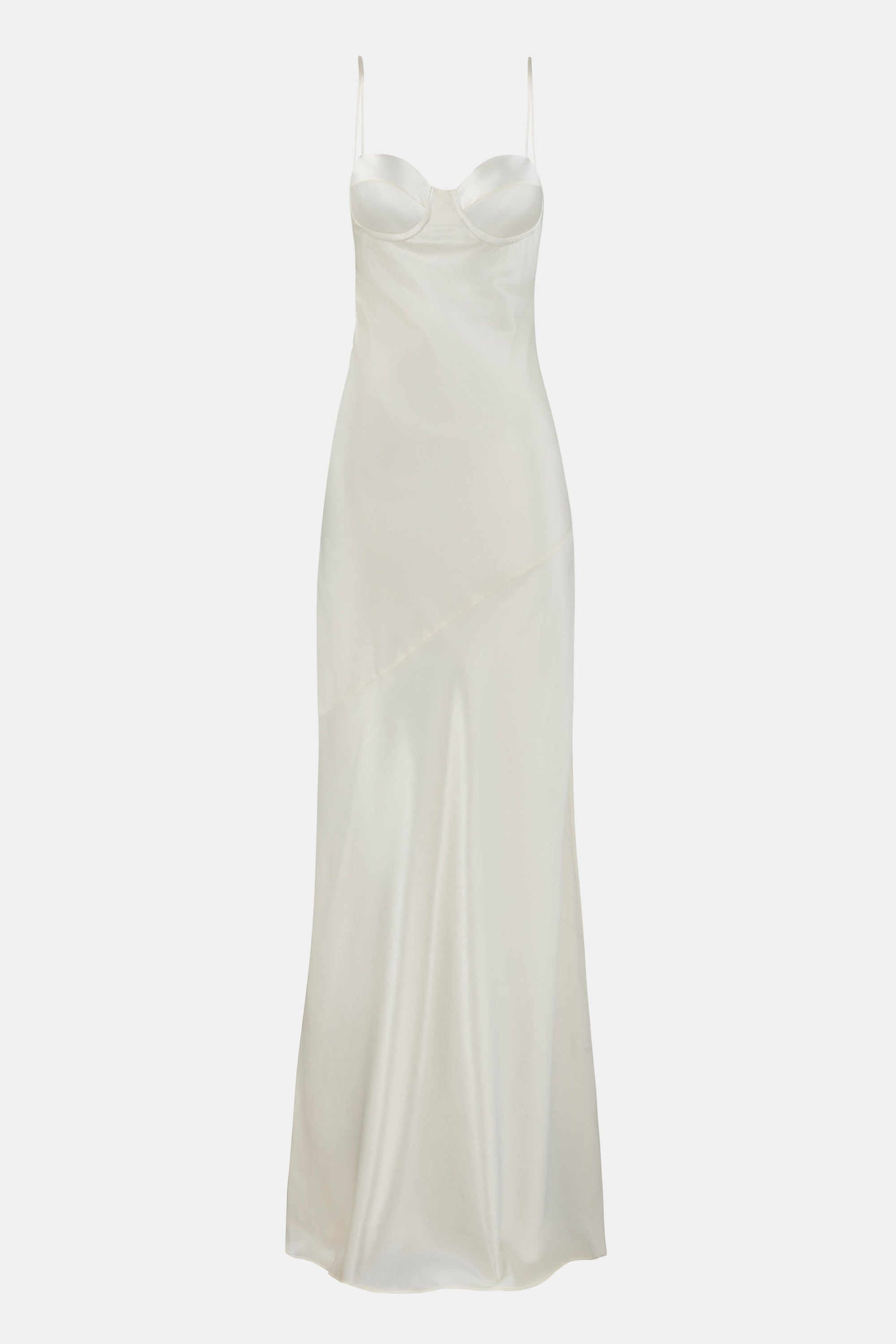 Satin Cup Detail Slip Dress - Cream | BOA Satin Cup Detail Slip Dress - Cream | BOA