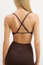 Base Sculpting Skinny Ruched Bra - Carob